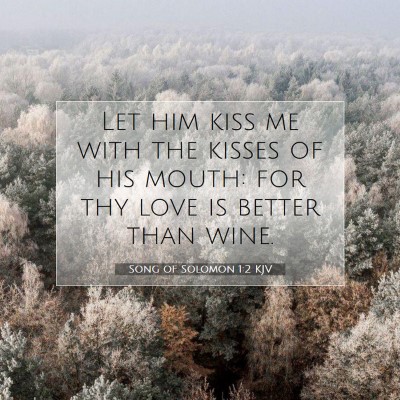 Picture 07 - Song of Solomon 1:2 KJV - Let him kiss me with the kisses of his mouth: for - Bible Verse Picture