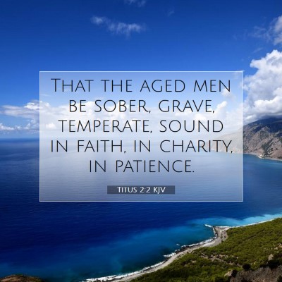 Picture 07 - Titus 2:2 KJV - That the aged men be sober, grave, temperate, - Bible Verse Picture