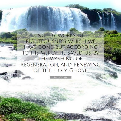 Picture 07 - Titus 3:5 KJV - Not by works of righteousness which we have done, - Bible Verse Picture