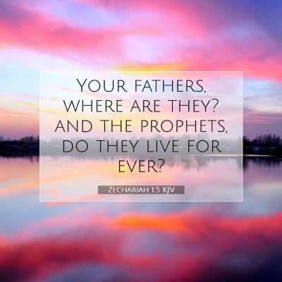 Picture 07 - Zechariah 1:5 KJV - Your fathers, where are they? and the prophets, - Bible Verse Picture