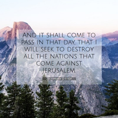 Picture 07 - Zechariah 12:9 KJV - And it shall come to pass in that day, that I - Bible Verse Picture