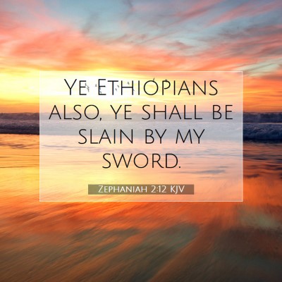 Picture 07 - Zephaniah 2:12 KJV - Ye Ethiopians also, ye shall be slain by my - Bible Verse Picture