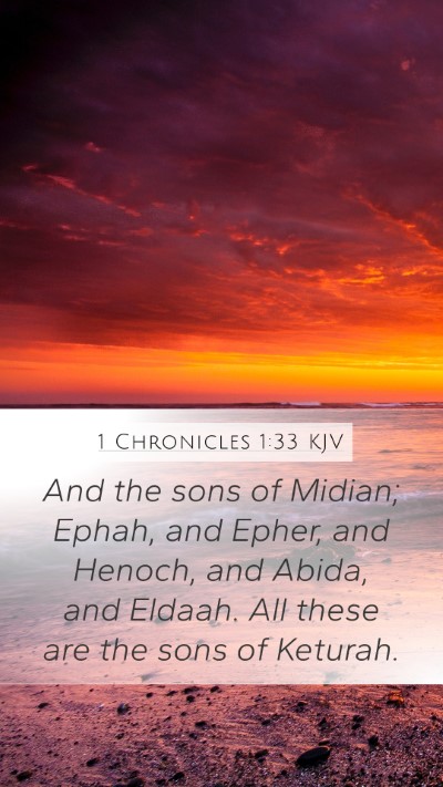 1 Chronicles 1:33 KJV Mobile Phone Wallpaper - And the sons of Midian; Ephah, and Epher, and - Mobile Bible Verse Wallpaper