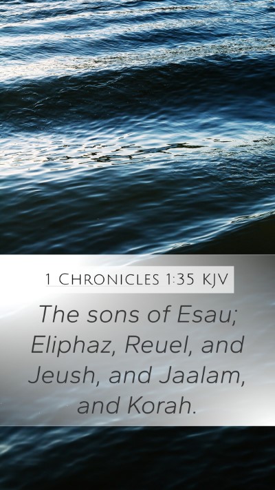 1 Chronicles 1:35 KJV Bible Verse Image