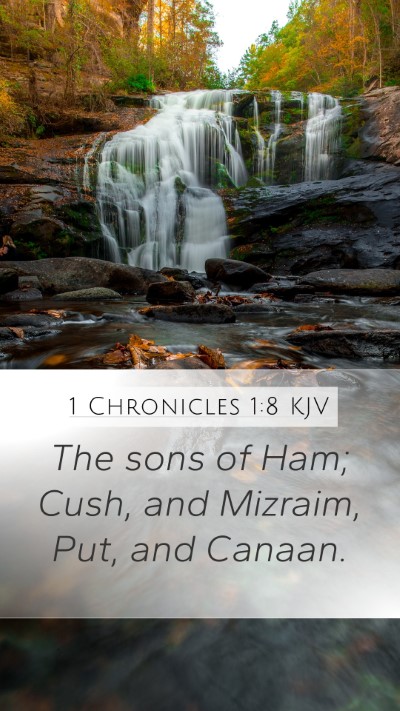 1 Chronicles 1:8 KJV Mobile Phone Wallpaper - The sons of Ham; Cush, and Mizraim, Put, and - Mobile Bible Verse Wallpaper