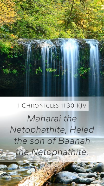 1 Chronicles 11:30 KJV Bible Verse Image