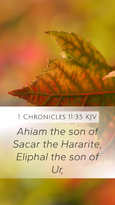1 Chronicles 11:35 KJV Bible Verse Image