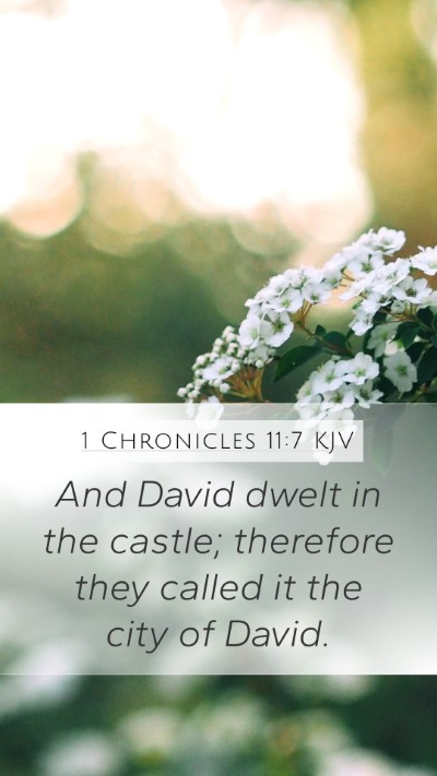 1 Chronicles 11:7 KJV Bible Verse Image