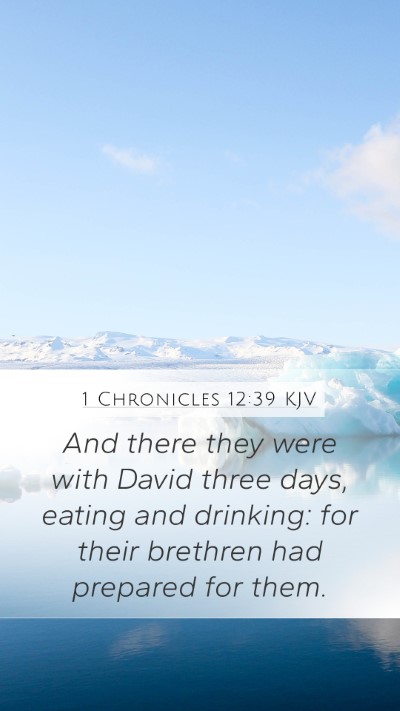 1 Chronicles 12:39 KJV Bible Verse Image
