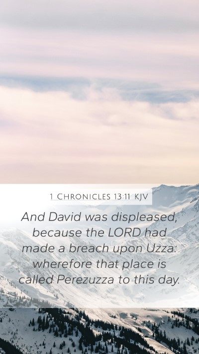 1 Chronicles 13:11 KJV Bible Verse Image