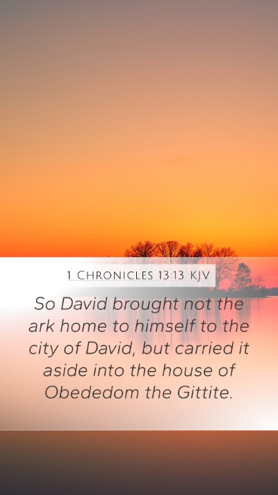 1 Chronicles 13:13 KJV Bible Verse Image