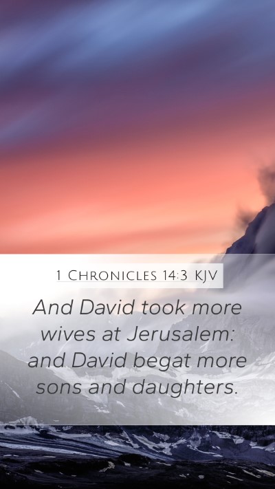 1 Chronicles 14:3 KJV Bible Verse Image