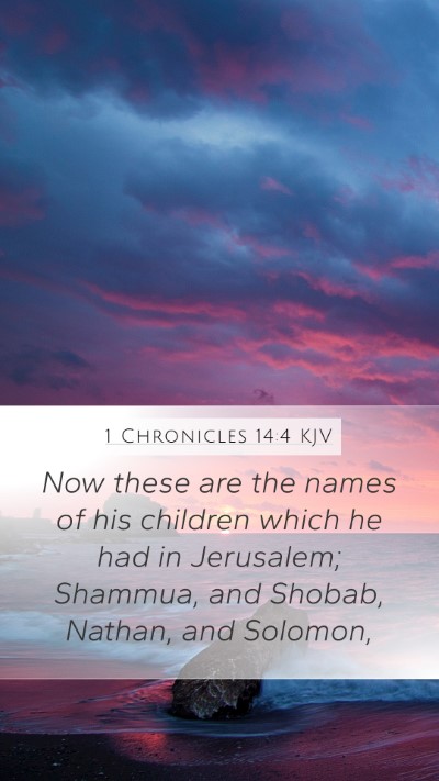 1 Chronicles 14:4 KJV Bible Verse Image