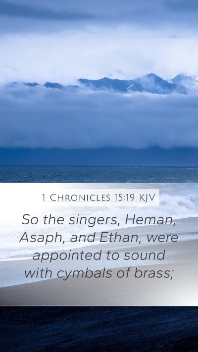1 Chronicles 15:19 KJV Bible Verse Image