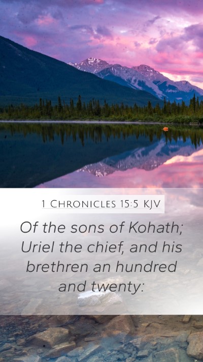 1 Chronicles 15:5 KJV Bible Verse Image