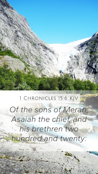 1 Chronicles 15:6 KJV Bible Verse Image