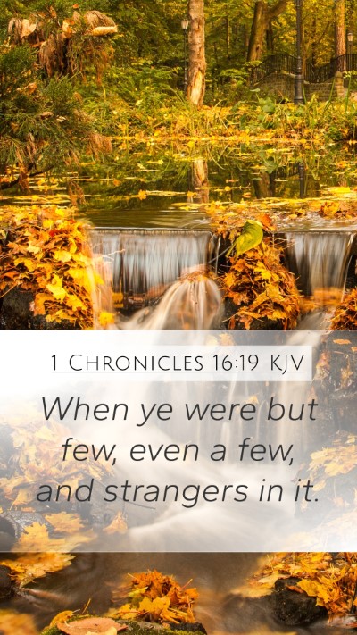 1 Chronicles 16:19 KJV Bible Verse Image