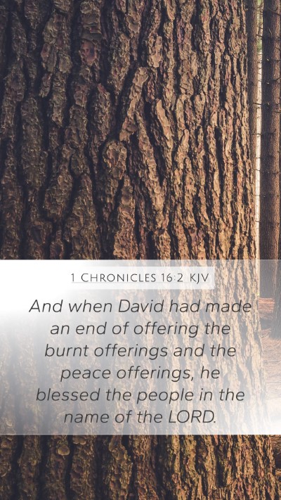 1 Chronicles 16:2 KJV Bible Verse Image