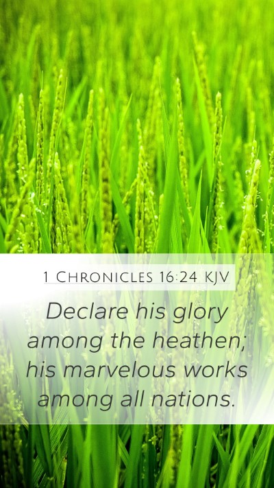 1 Chronicles 16:24 KJV Bible Verse Image