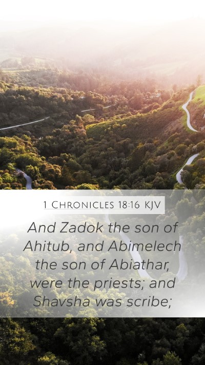 1 Chronicles 18:16 KJV Bible Verse Image
