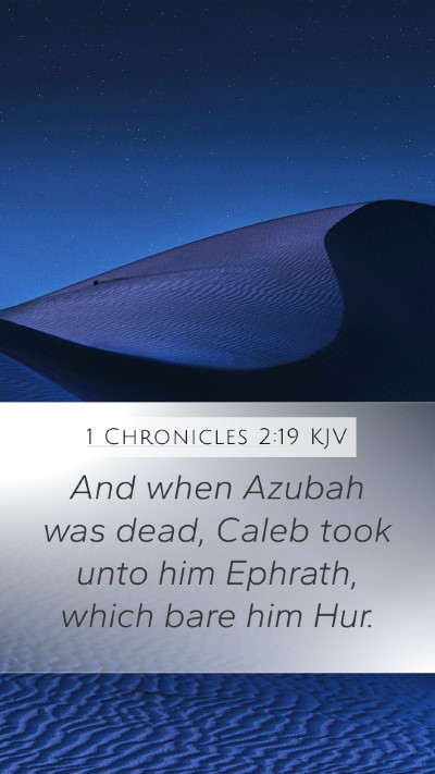 1 Chronicles 2:19 KJV Bible Verse Image