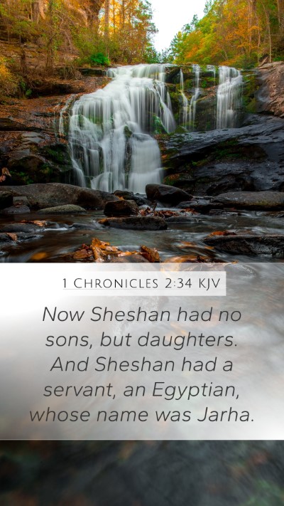 1 Chronicles 2:34 KJV Bible Verse Image