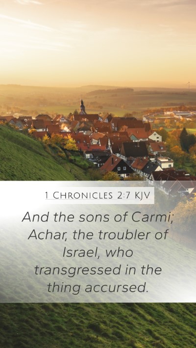 1 Chronicles 2:7 KJV Bible Verse Image
