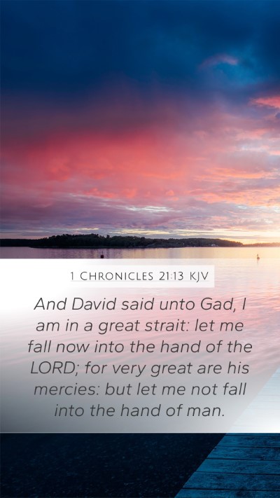 1 Chronicles 21:13 KJV Bible Verse Image