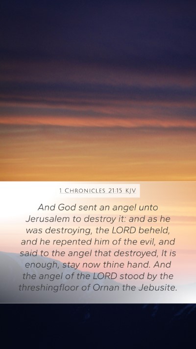 1 Chronicles 21:15 KJV Bible Verse Image