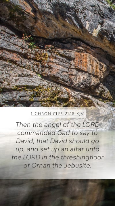 1 Chronicles 21:18 KJV Bible Verse Image