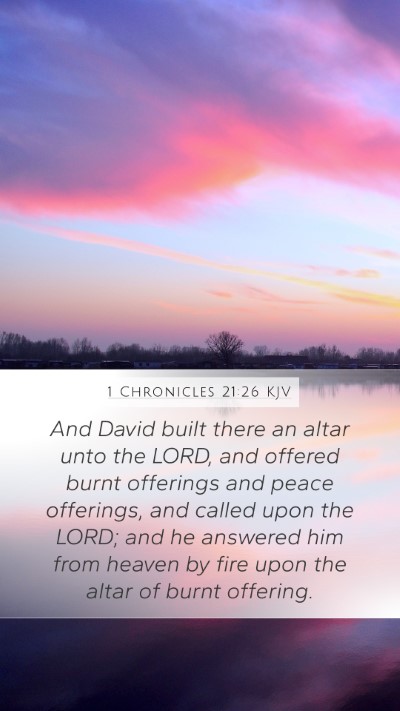 1 Chronicles 21:26 KJV Bible Verse Image