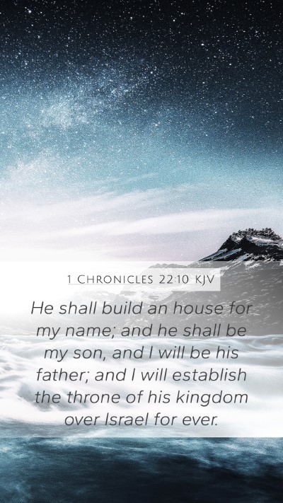 1 Chronicles 22:10 KJV Bible Verse Image