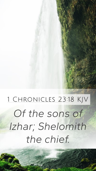 1 Chronicles 23:18 KJV Bible Verse Image