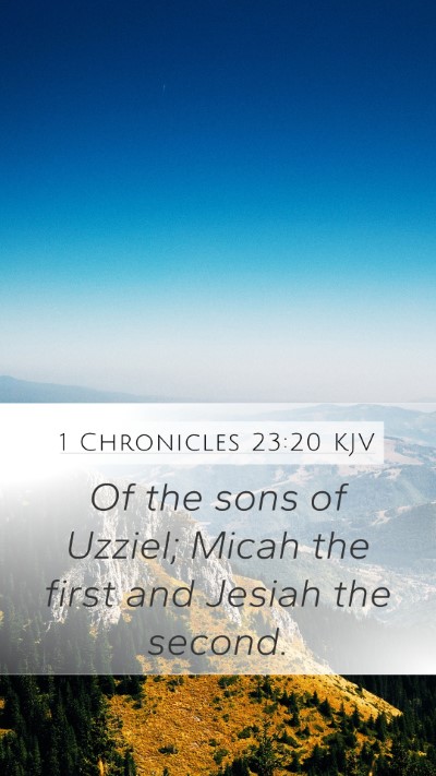 1 Chronicles 23:20 KJV Bible Verse Image