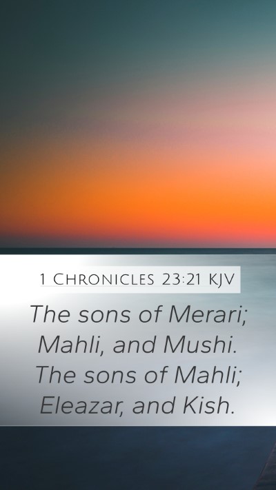1 Chronicles 23:21 KJV Bible Verse Image