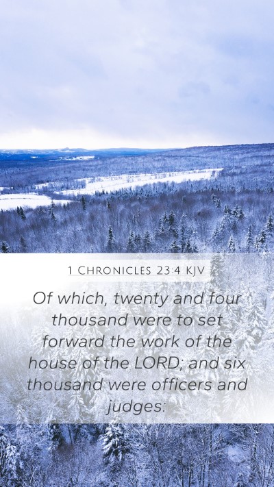 1 Chronicles 23:4 KJV Bible Verse Image