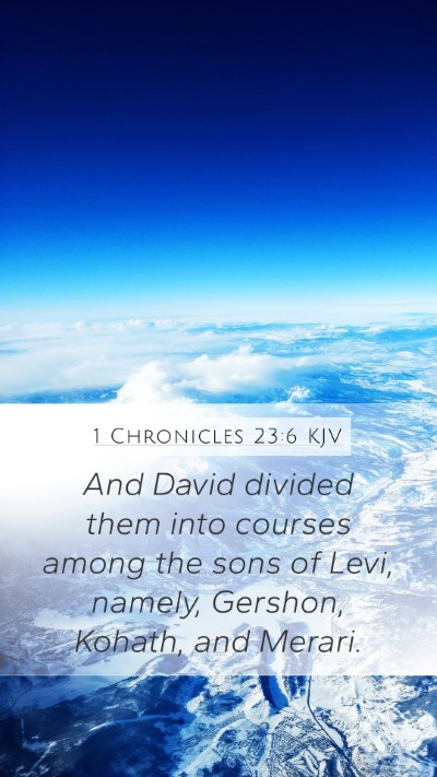 1 Chronicles 23:6 KJV Bible Verse Image