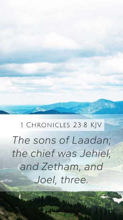 1 Chronicles 23:8 KJV Bible Verse Image