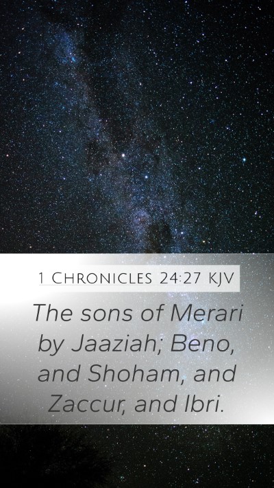 1 Chronicles 24:27 KJV Bible Verse Image
