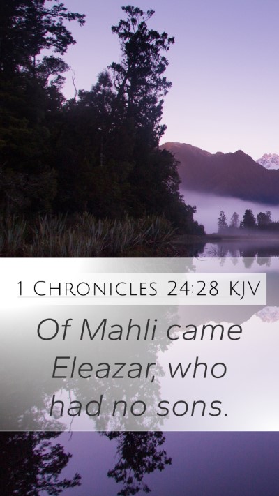 1 Chronicles 24:28 KJV Bible Verse Image