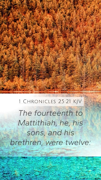1 Chronicles 25:21 KJV Bible Verse Image