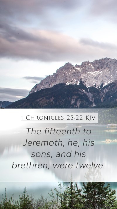1 Chronicles 25:22 KJV Bible Verse Image