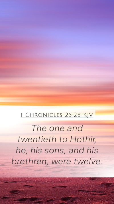 1 Chronicles 25:28 KJV Bible Verse Image