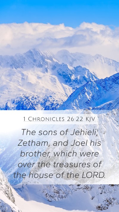 1 Chronicles 26:22 KJV Bible Verse Image
