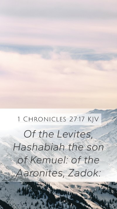 1 Chronicles 27:17 KJV Bible Verse Image
