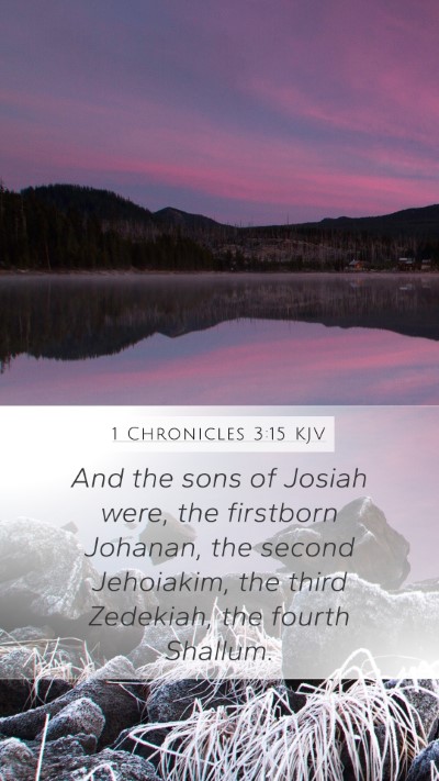 1 Chronicles 3:15 KJV Bible Verse Image