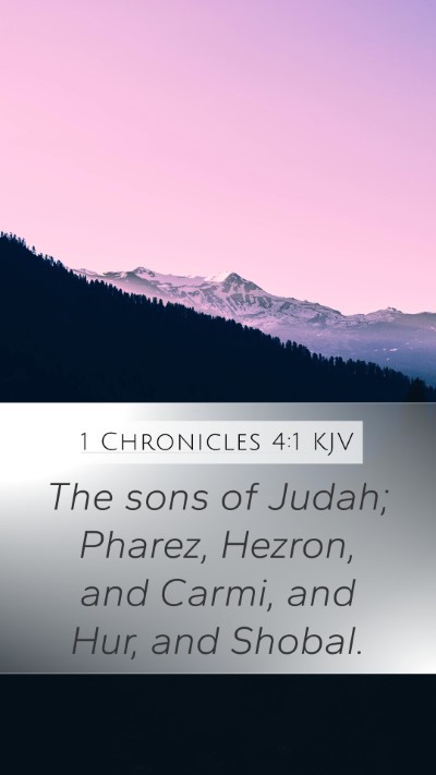 1 Chronicles 4:1 KJV Bible Verse Image