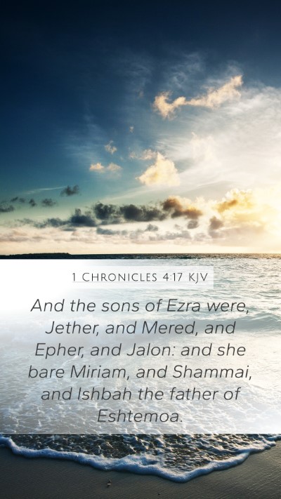1 Chronicles 4:17 KJV Bible Verse Image