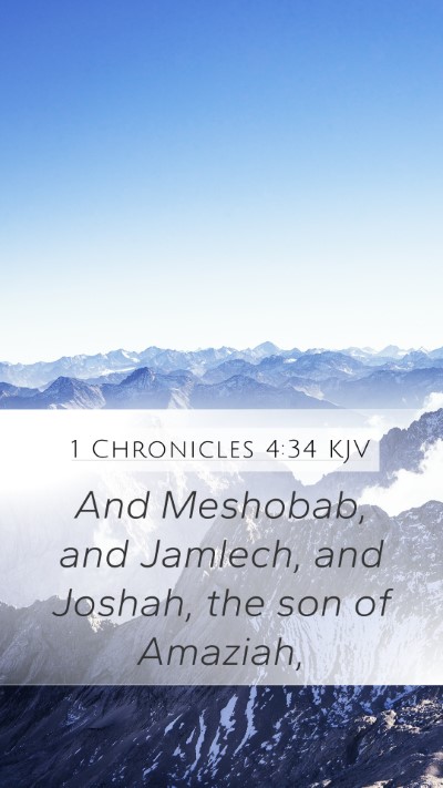 1 Chronicles 4:34 KJV Bible Verse Image