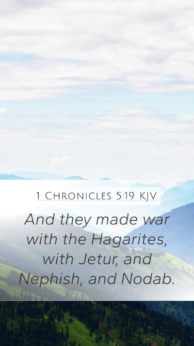 1 Chronicles 5:19 KJV Bible Verse Image